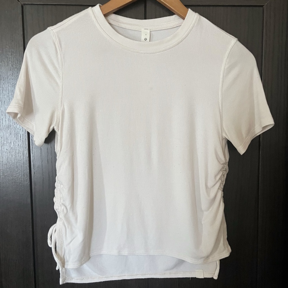 Lululemon Ruched Side Ribbed Women Shirt